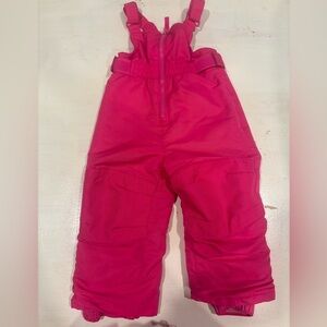 Cherokee Kids Pink Snow Overalls‎ Bibs